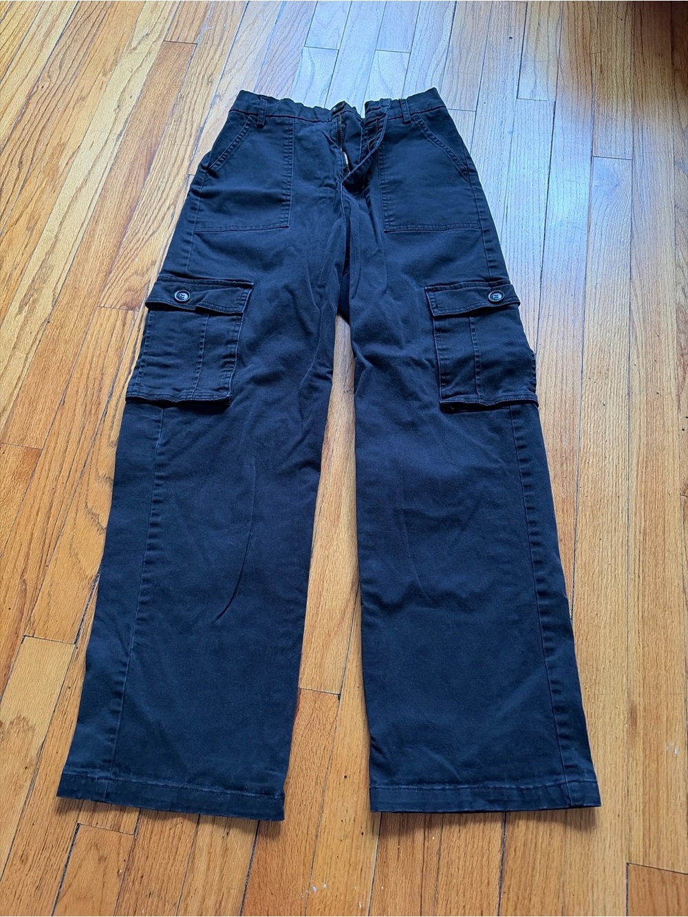 Black Cargo Pants - Relaxed Fit